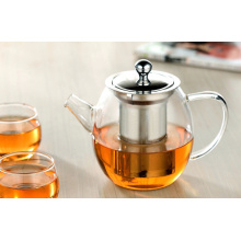 Glass Teapot With Infuser and Cozy, 40oz - Modern Teapot with Infuser and Washable Cozy - Heat Resistant Teapot